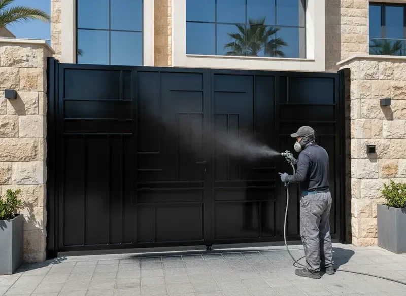 שער דקורטיבי מתכת — צביעת מתכות מקצועית